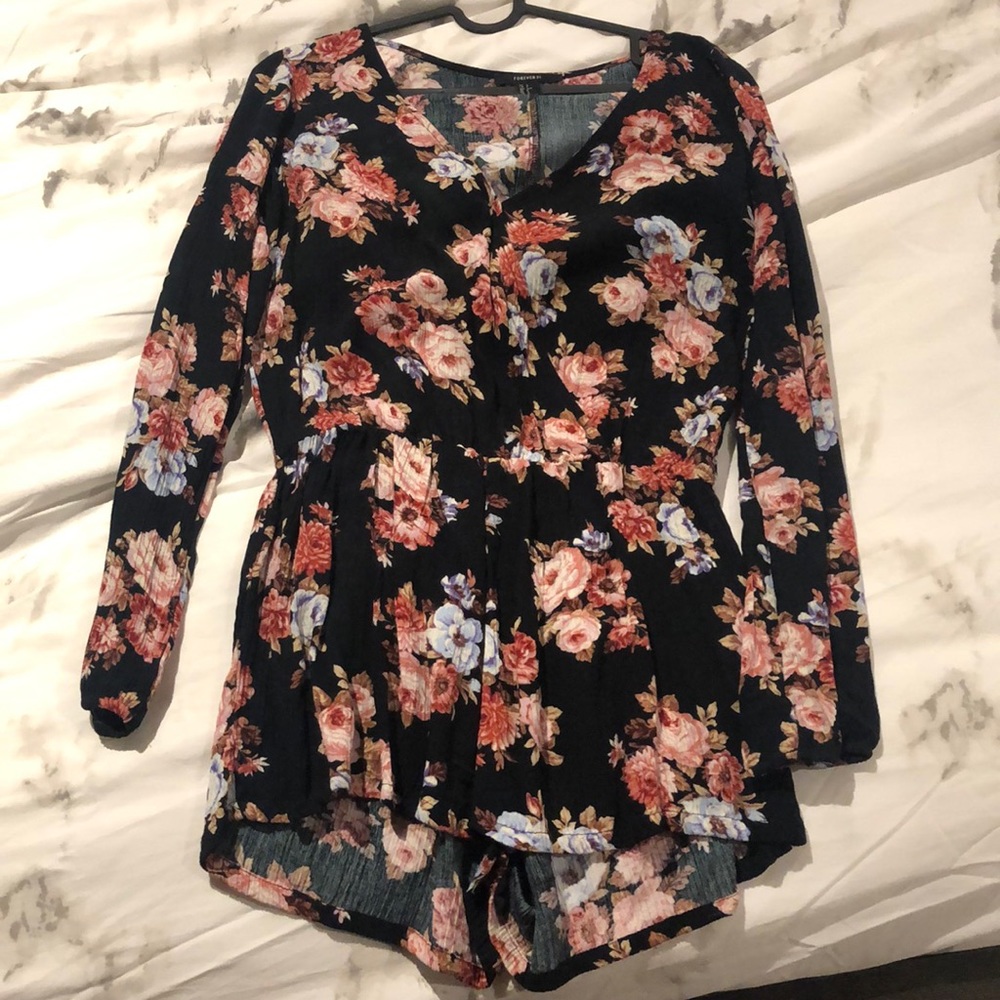 Forever 21 floral romper